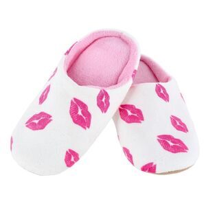 CTM Women's Lipstick Kiss Slippers